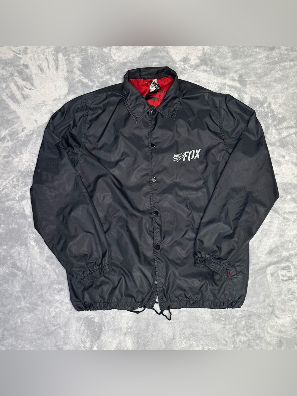 Vintage Y2K Fox Racing Original Men’s L Lightweight Windbreaker Black Jacket